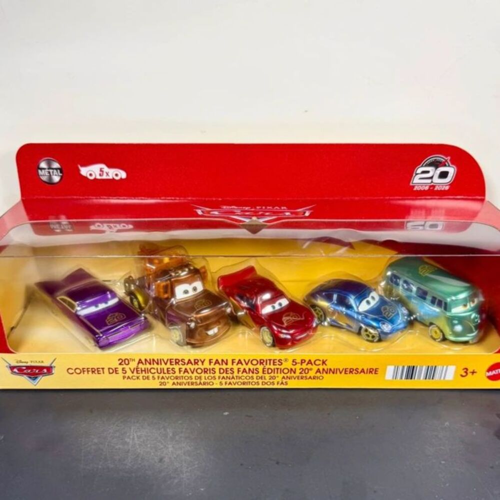 Disney Pixar Cars 20th Anniversary Fan Favorites 5-Pack Diecast Limited Chase